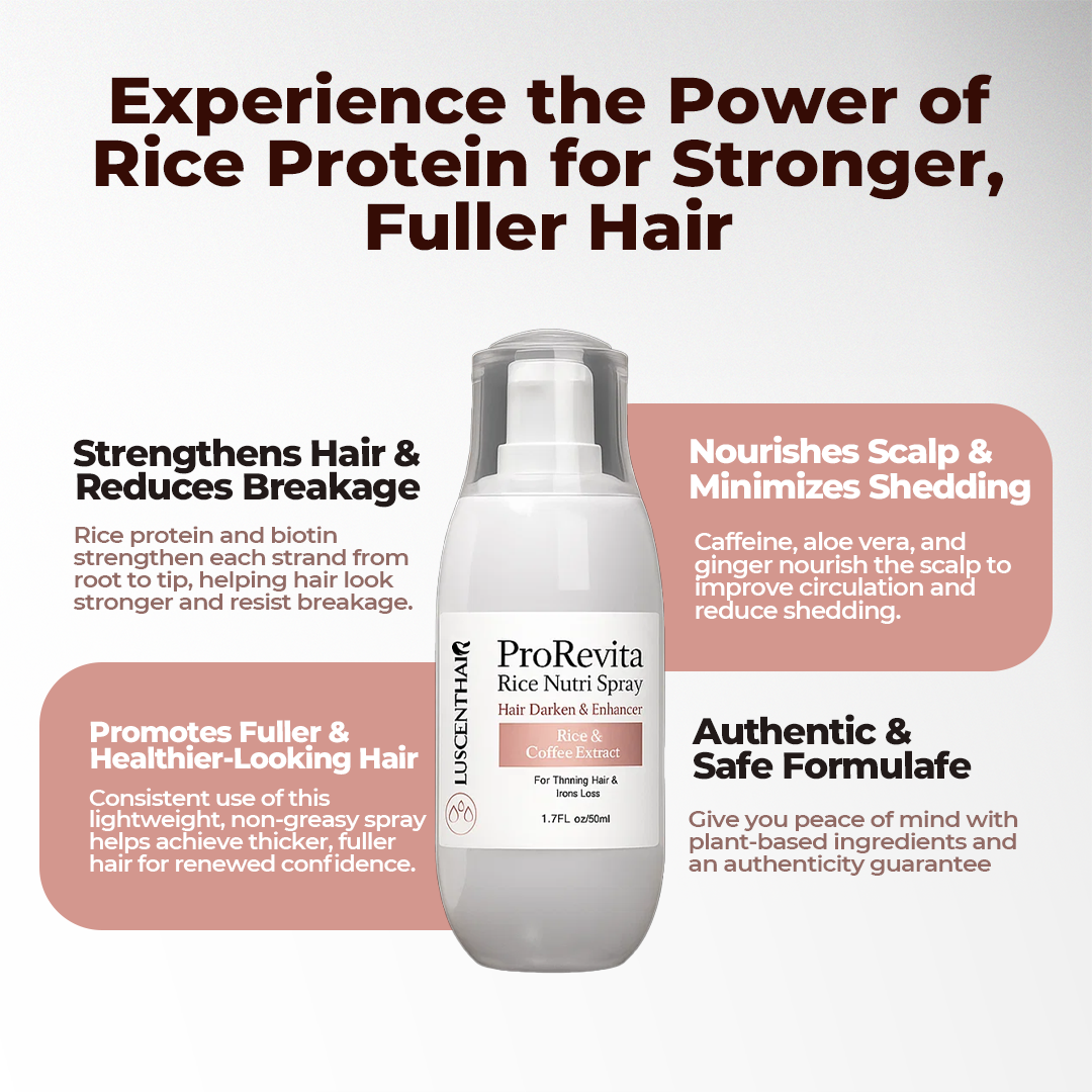 LuscentHair ProRevita Rice Nutri Hair Spray | Most Women Notice Thicker, Fuller Hair in Just a Few Weeks!
